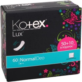 Kotex Lux Normal Liners 60 ежедневные прокладки